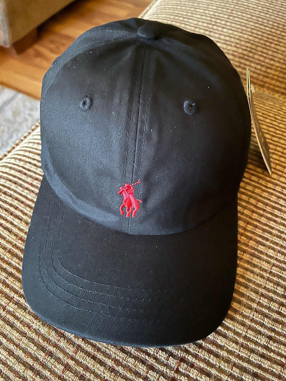 Polo by Ralph Lauren Black Baseball Cap with Red Pony